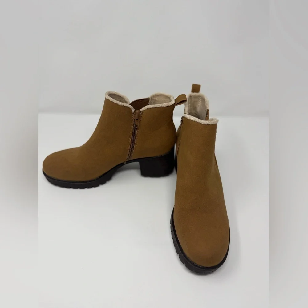 Baretraps Tan Fur Anklet Boots